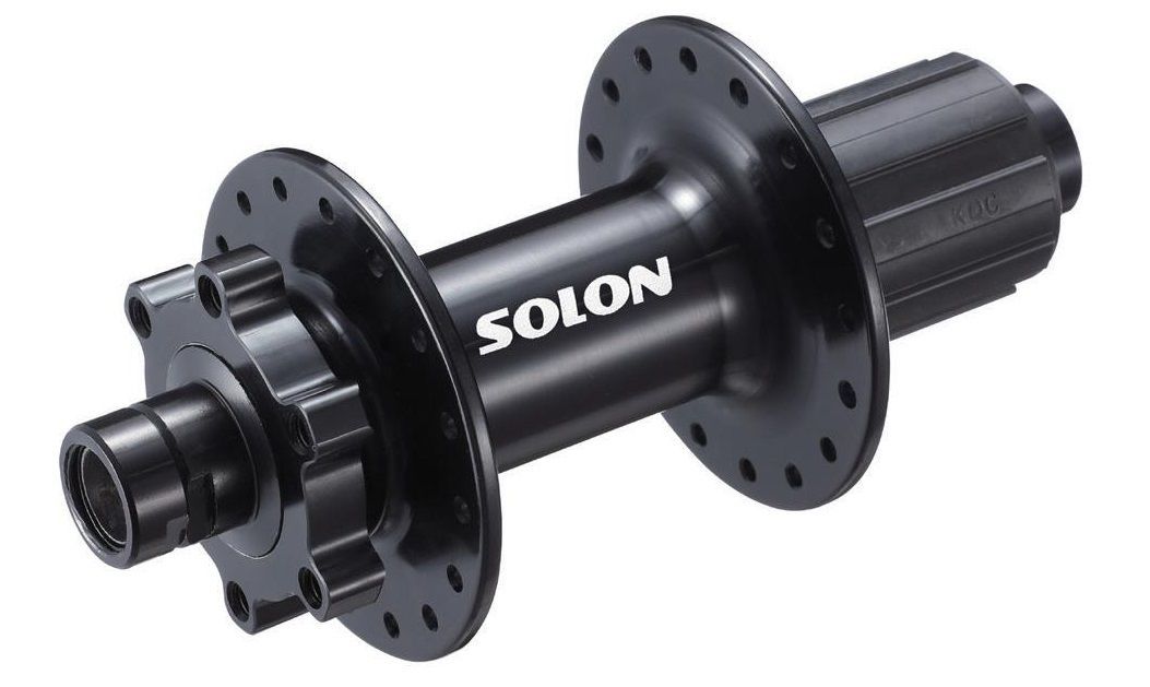 Втулка задняя Solon DH910TR BOOST 32H DISC M12*148mm,ось12мм,черн,крепл.IS6,2промподш,под кассету 10