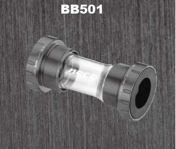 Каретка NECO MTB BB501, BC1.37”X24T 68\73mm, ось 22*24мм, 2 увеличенных промподшипника